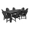 Highwood Usa Hamilton 7pc Rectangular Outdoor Patio Furniture Dining Set 84 x 42 AD-ST7HM1CO5AA-BKE - alternate 1